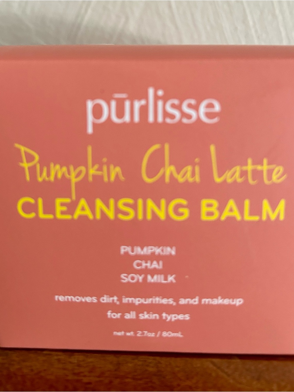 Purlisse Pumpkin Chai Latte Cleansing Balm 2.7 oz (80 Ml) New In Box